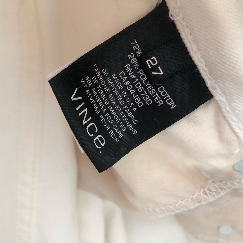 NWT vince optic white 5 pocket skinny jeans - Picture 5 of 8